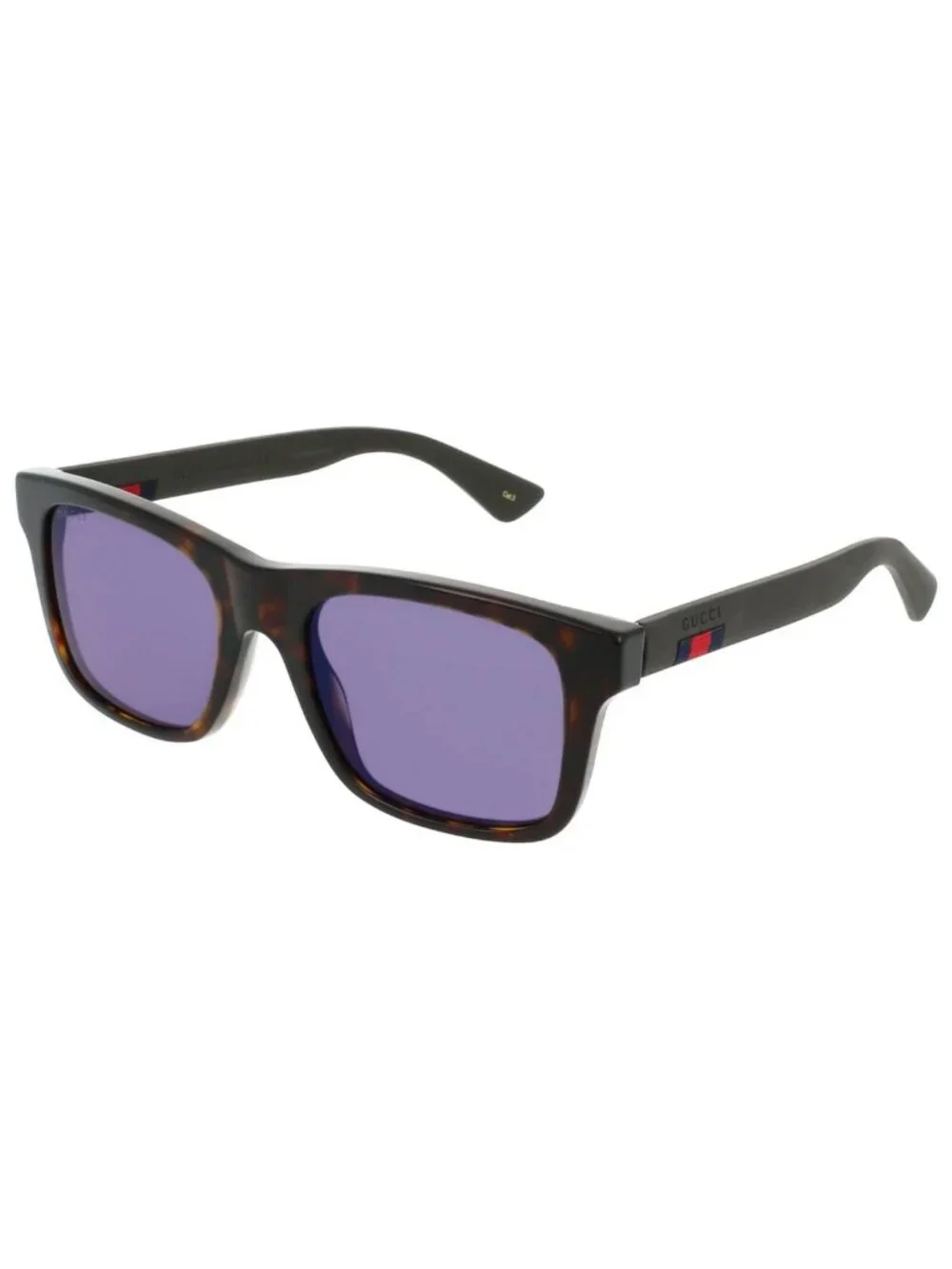 New Gucci Women's Sunglasses Square Rectangle Acetate Frame Mens Havana Brown